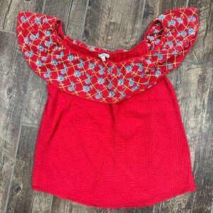 Seen and Be Seen off the shoulder top